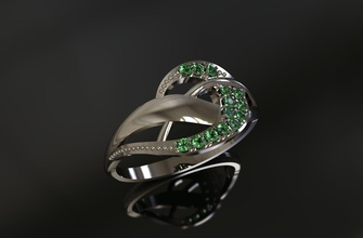 klassisch verheddert Ring Gold Juwel Schmuck Diamant druckbar Silber Engagement Hochzeit Mode Sterling brillant Schönheit Rubin 3d print model - Mito3D