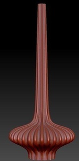classique nervuré bougie version moule ondulation pilier esthétique inflation vase maison accessoires Bande rayures décor 3d print model - Mito3D