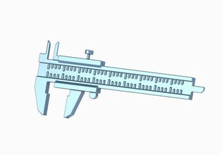 classic vernier caliper toy birthday gift decor physics scale science measure student astronomy child education instrument technology college length box cube academy design 3d print model - Mito3D