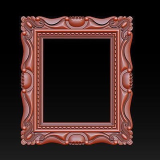 classical carved frame mirror classic carving pattern vintage antique baroque bedroom rococo furniture misc ornament pictureframe picture deco architectural luxury zbrush house 3d print model - Mito3D