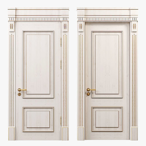 classical door doorway doorknob entrance handle classic house 3D print model - Mito3D