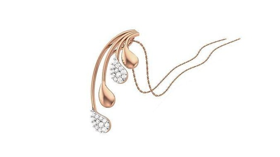 nobel Diamant Anhänger Ohrringe einstellen rendert 3dm stl obj 3mf Schmuck Juwel druckbar Combo Halskette 3d print model - Mito3D