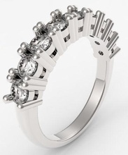 griffe anneau de l'éternité bijoux l'anneau les anneaux la bande griffes des fourches 3d print model - Mito3D