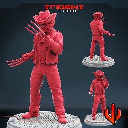 garra hombre vaquero Arte juguetes miniaturas esculturas mesa juegos tablero 3D print model - Mito3D