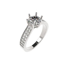 pençe döşemek ayarlamak yüzük mücevher takı tasarım 3d 3ddesign 3dp 3dprinting baskı evlilik yüzüğü nişan zarif klasik takma platin yazdırılabilir gümüş elmas yüzükler 3d print model - Mito3D