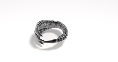 garra anillo llavero pulsera continuar águila joyería joya juguete anillos 3d print model - Mito3D