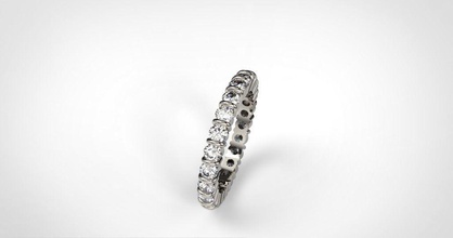 Klaue einstellen Ewigkeit Ring 2 Diamant Fulldiamond druckbar Platin Mode Juwel brillant Schönheit Schmuck Gold Engagement Hochzeit Ohrringe 3d print model - Mito3D