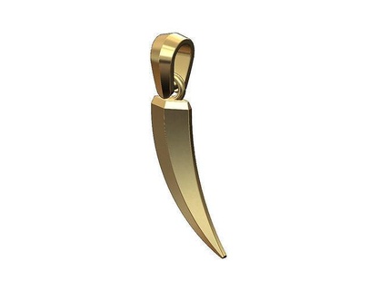 claw shaped pendant bail dagger amulet jewelry printable gold silver jewellery sterling vintag fashion necklace gents men 3d model pendants 3d print model - Mito3D
