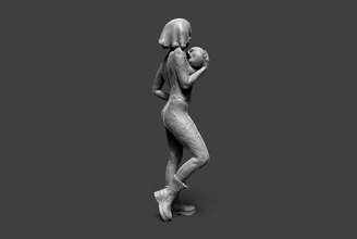 argilla ragazza di 12 art l'anatomia corpo schizzo persone sesso femminile donna posa gambe braccia cranio scheletro in piedi miniatura sculture 3d print model - Mito3D