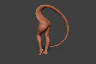 argilla gambe 3 art di sesso femminile donna ragazza natiche corpo piedi nudo caldo sexy scolpire in miniatura figurina l'anatomia schizzo sculture 3d print model - Mito3D