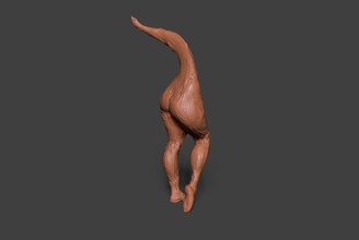 l'argile jambes 5 art la femelle femme jeune fille des fesses les pieds pied nu nude sexy chaud d'épaisseur corps l'anatomie sculpter miniature esquisse figurine sculptures 3d print model - Mito3D