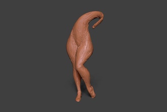 l'argile jambes 6 art la femelle femme jeune fille corps l'anatomie esquisse sculpter chaud sexy nude nu pieds pied des fesses miniature figurine sculptures 3d print model - Mito3D