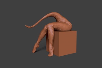 clay legs 9 art female woman girl anatomy body feet foot sketch sculpt miniature figurine human statue sculptures 3d print model - Mito3D