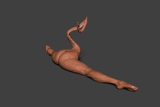 argile jambes pied pieds chaud femelle femme fille sexy yoga plastique esquisser fesses nu sculpter miniature figurine art sculptures 3d print model - Mito3D