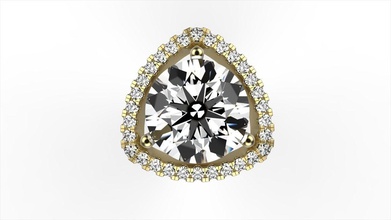 klar solitaire ebnen verkrustete Ohrringe gold gem diamond Schmuck 3d print model - Mito3D