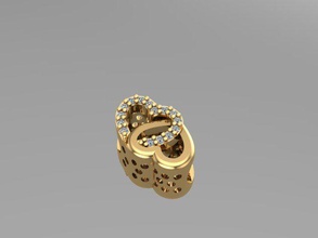 i cuori fascino della palla gioielli oro argento anello orecchino collane ciondolo braccialetto fibule pandora il stampabile bracciali 3d print model - Mito3D