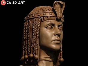 cleopatra 3d print statue of egyptian woman egypt fantasy female girl hero lady queen undead royalty witch mage pharaoh khemri summoner gal gadot wonder art sculptures 3d print model - Mito3D