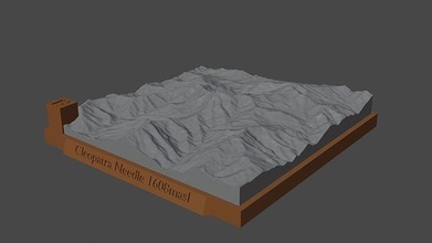cleopatra aguja montaña paisaje volcán terreno ambiente naturaleza fotogrametría elevación dem Ciencias 3d print model - Mito3D