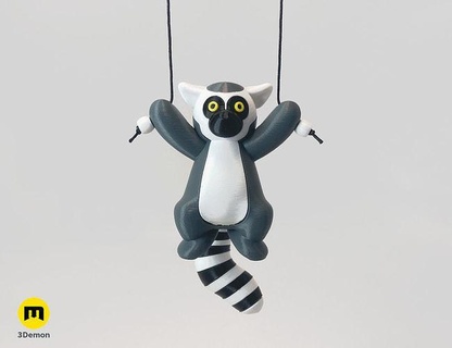 arrampicata lemure giocattolo animale Madagascar divertente scalata ragazzi appendere sospeso in movimento mestiere decorazione julien morris Giochi giocattoli 3d print model - Mito3D