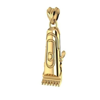 clipper pendant shaver razor barber haircut necklace fashion gold silver jewelry pendants trimmer tondeuse 3d print model - Mito3D