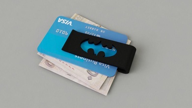 clips batman fashion money cards man challenge wallets 3d print model - Mito3D