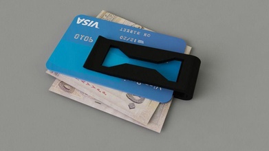 klipler jilet moda para kartları khaled meydan okuma cüzdan 3d print model - Mito3D