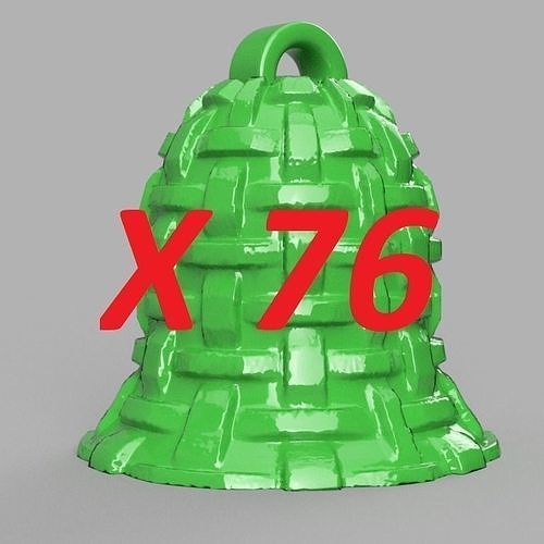 cloche noel x76 3d yazdır çan sapin christma top ev dekor 3D print model - Mito3D
