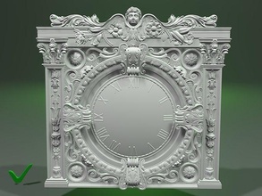 l'horloge romain chiffres cnc fraisage 3d impression antique décoration art classique rétro conception baroque illustration ancien artcam sculptures 3d print model - Mito3D