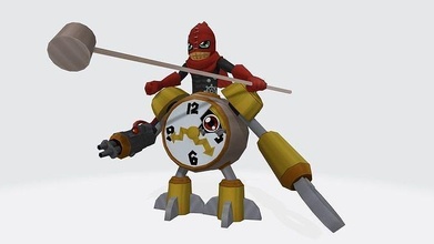 clockmon robot digimon monstruo anime dibujos animados modelo juegos juguetes 3d print model - Mito3D
