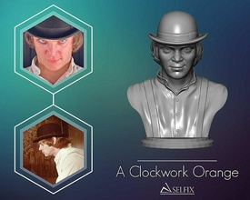 clockwork orange herman sculpture art portrait statue man sculptures actor producer alex 3d print model - Mito3D