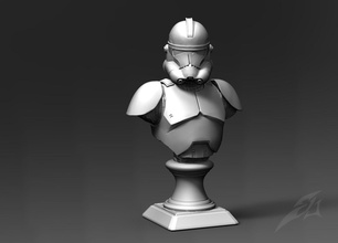 clone galaxy trooper p2 bust fan art starwars vader star wars sculptures miniatures figurines 3d print model - Mito3D