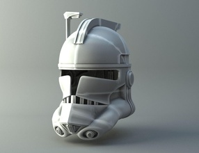 clonetrooper helmet - star wars universe clone trooper sith jedi lightsaber force darth vader empire sidious dark games toys 3d print model - Mito3D