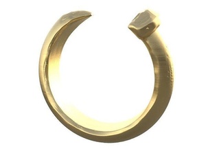 klopfen Ring Gold druckbar Schmuck Mode Silber Luxus Sterling Schnalle Segeln drängt modern Band stapelbar Jahrgang Schönheit Kleidung Ringe 3d print model - Mito3D