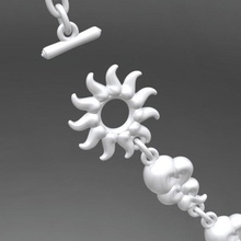 bulutlu şans kolye elmaslar japonya bulut güneş efan oyama artchallenge takı kolyeler 3d print model - Mito3D