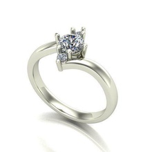 cloven ring 005 jewelry jewel diamond wedding gemstone gold rings 3d print model - Mito3D
