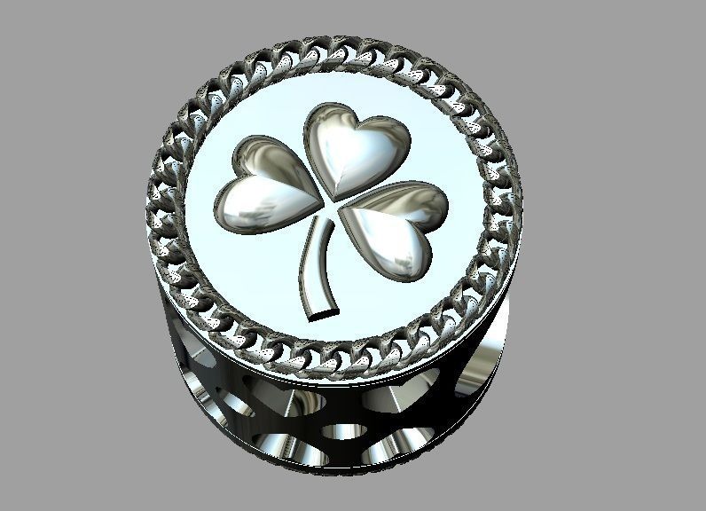 clover bead pandora goldbeads pandorabeads gold silver jewellery 3dprint printable jewel cloverbead bracelet charm jewelry 3D print model - Mito3D