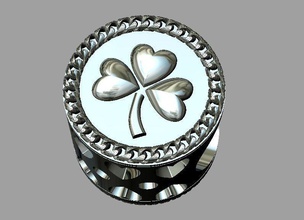 trèfle perle pandora perles 39 or argent bijoux 3dprint imprimable bijou bracelet charme 3d print model - Mito3D