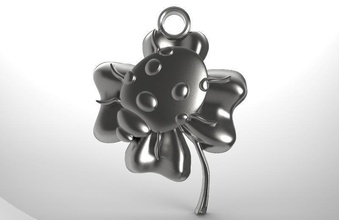 clover ladybug pendant jewelry keychain art pendants 3d print model - Mito3D