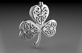trèfle pendentif bijoux le celtique nœud médiévale un trousseau de clés pendentifs 3d print model - Mito3D