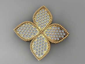 yonca takı altın elmas Gümüş şans moda güzellik yazdırılabilir leprikon kolye 3d print model - Mito3D