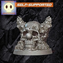 clown skull creepy horror halloween nightmare 3dprint dnd warhammer decoration boardgame tabletop scary gold bone zombie games toys board 3d print model - Mito3D