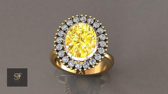 grappe construire bague bijoux gemme luxe brillant platine or argent imprimable diamant mode beauté saphir rubis anneaux 3d print model - Mito3D
