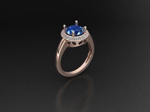 cluster anel jóias printable arredondado anéis 3d print model - Mito3D