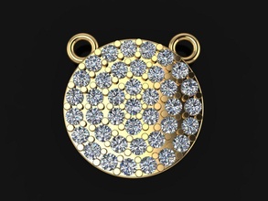 grappe Goujon pendentif 1mm milieu Taille bijoux chaîne Collier Cadre charme diamant mode tendances délicat ancien mélanger 3d print model - Mito3D