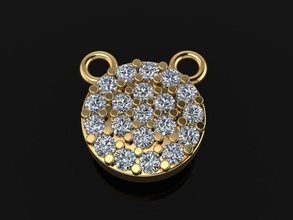 grappe Goujon pendentif 1mm petit Taille bijoux chaîne Collier charme diamant antique rétro ancien délicat mélanger mode 3d print model - Mito3D
