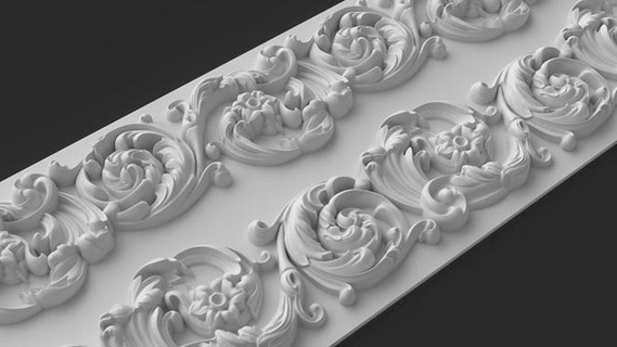 cnc Modell Artikel 1 geformt Ornament Pack 6 3d drucken Carving viktorianisch Formen Rosette Graveur Panel Router bas Haus Dekor 3d print model - Mito3D