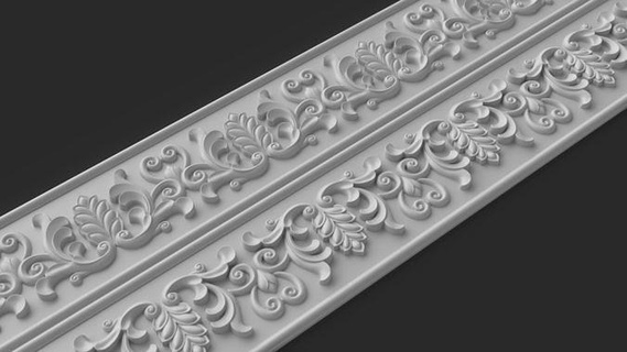 cnc Modell Artikel 3 geformt Ornament Pack 6 3d drucken Carving viktorianisch Formen Rosette Graveur Panel Router bas Haus Dekor 3d print model - Mito3D