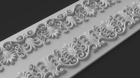 cnc modell artikel 5 geformt ornament pack 6 3d drucken carving viktorianisch formen rosette graveur panel router bas haus dekor 3d print model - Mito3D