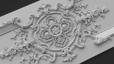 cnc model wall panel sculpted ornament ornament architectural carving interior element victorian printable relief house molding rosette exterior engraver panel cnc router decorative machine decor bas 3d print model - Mito3D
