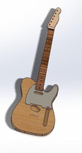 cnc ready 52 telecaster ss hh solidworks dxf files guitar wood music instrument electric band electrical concert art retro classic musical theatre fender vintage les paul humbucker single coil hobby diy 3d print model - Mito3D